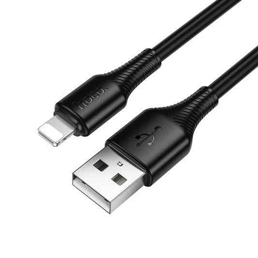 Cable de Datos y Carga USB-A - Lightning HOCO X120, 18W, 1m, Negro