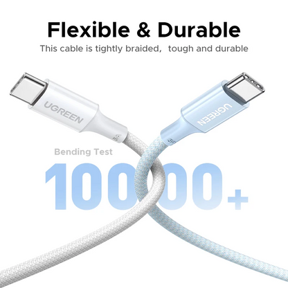 Cable de Datos y Carga USB-C - USB-C UGREEN L502 (35221), 100W, 2m, Blanco