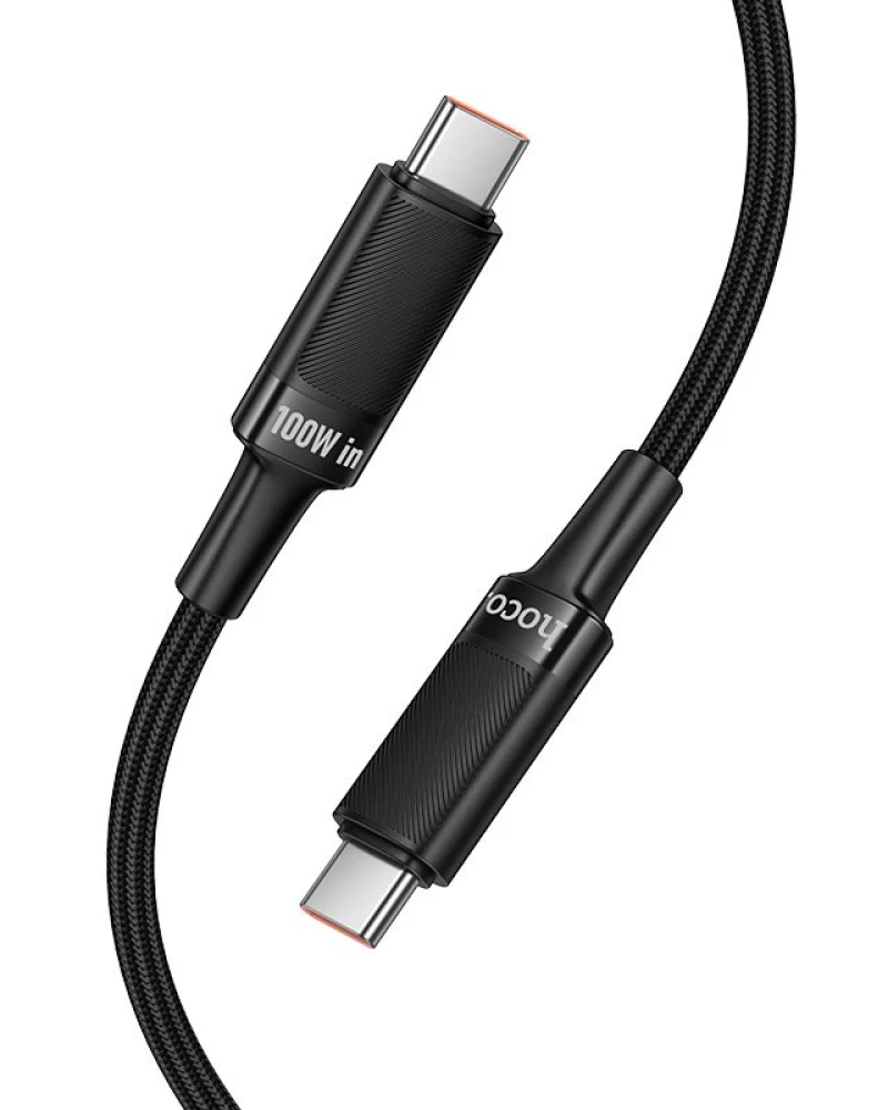 Cable de Datos y Carga USB-C - USB-C HOCO U153 Extreme, 100W, 1.2m, Negro