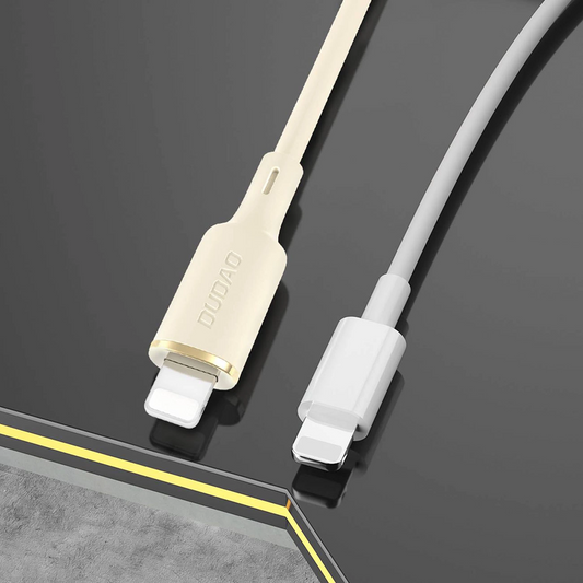 Cable de Datos y Carga USB-A - Lightning Dudao L7SL, 18W, 1m, Beige