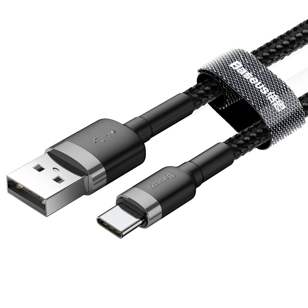 Cable de datos y carga USB-A a USB-C Baseus Cafule, 18W, 3m, Gris CATKLF-UG1 CATKLF-UG1 