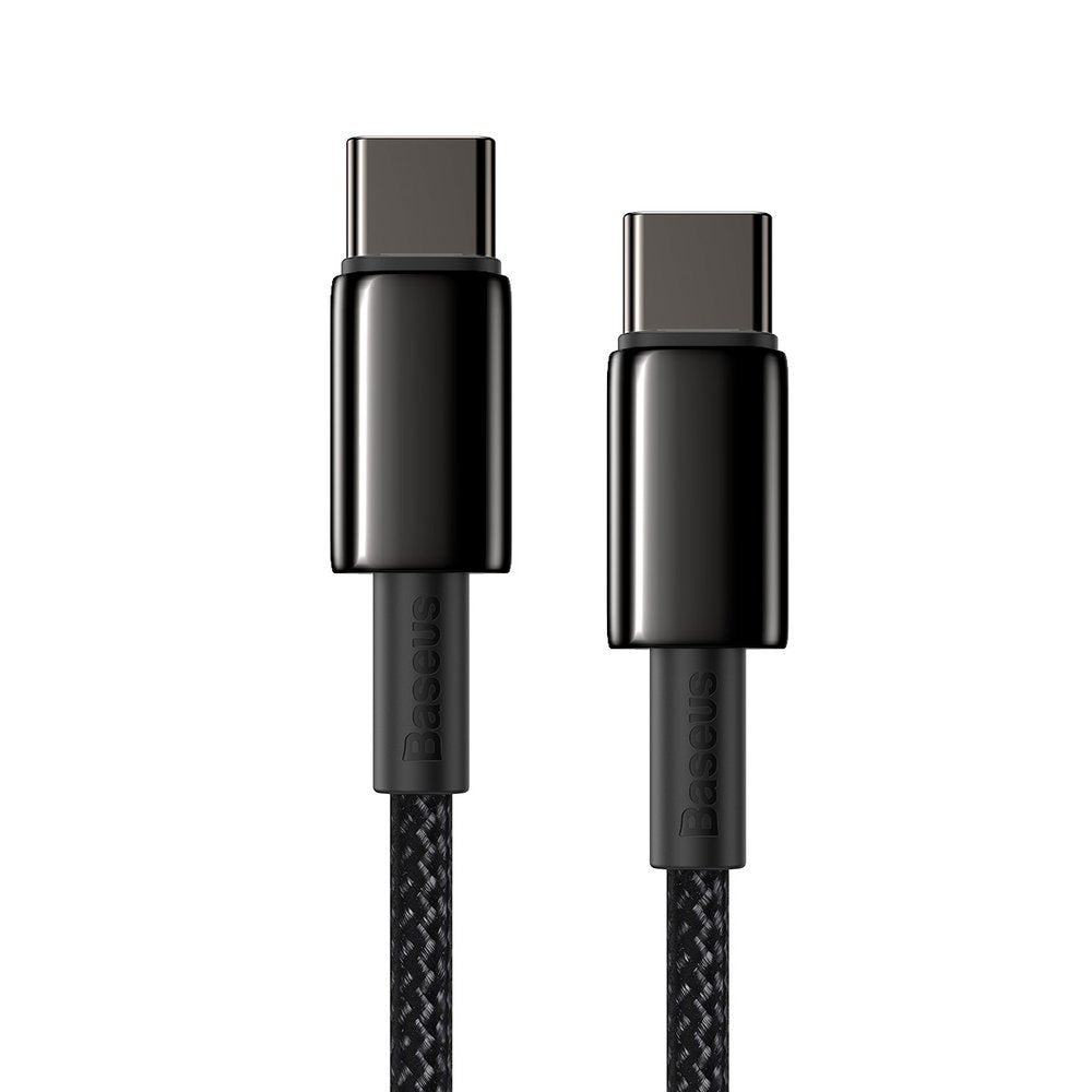 Cable de carga y datos USB-C - USB-C Baseus Tungsten Baseus Tungsten Gold, 100W, 2m, Negro CATWJ-A01 CATWJ-A01