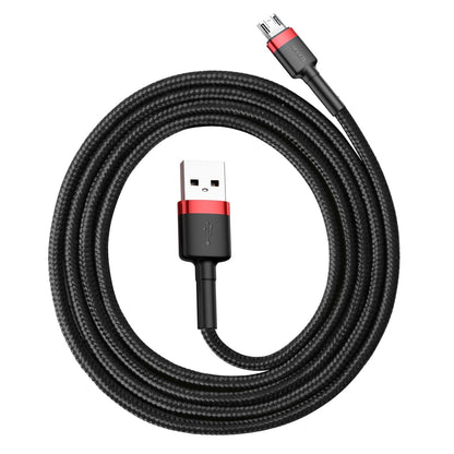 Cable de datos y carga USB-A - microUSB Baseus Cafule, 18W, 1m, Rojo CAMKLF-B91