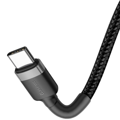 Cable de carga y datos USB-C - USB-C Baseus Cafule, 60W, 2m, Negro CATKLF-HG1