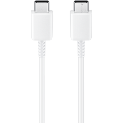 Cable de carga y datos USB-C - USB-C Samsung EP-DW767JWE, 25 W, 1,8 m, blanco GP-TOU021RFCWWW