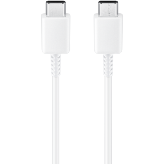 Cable de carga y datos USB-C - USB-C Samsung EP-DW767JWE, 25 W, 1,8 m, blanco GP-TOU021RFCWWW