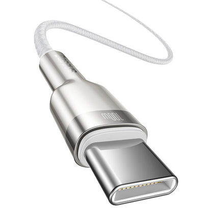 Cable de carga y datos USB-C - USB-C Baseus Cafule, 100W, 2m, Blanco CATJK-D02 