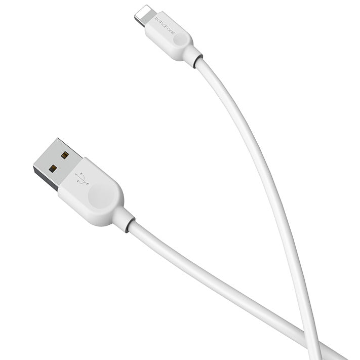 Cable de datos y carga USB-A - Lightning Borofone BX14 LinkJet, 18W, 1m, Blanco