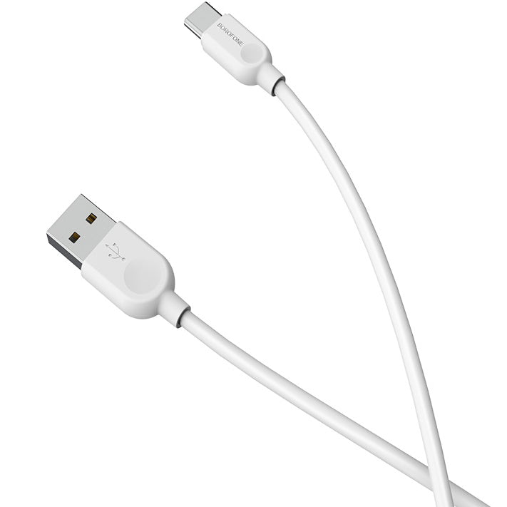 Cable de datos y carga USB-A - USB-C Borofone BX14 LinkJet, 18W, 1m, Blanco