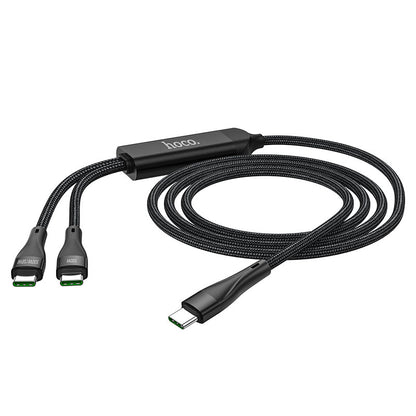 Cable de carga y datos USB-C - USB-C HOCO U102 Super, 100W, 1,2m, Negro