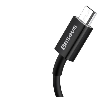 Cable de datos y carga USB-A - microUSB Baseus Superior Series, 18W, 1m, Negro CAMYS-01