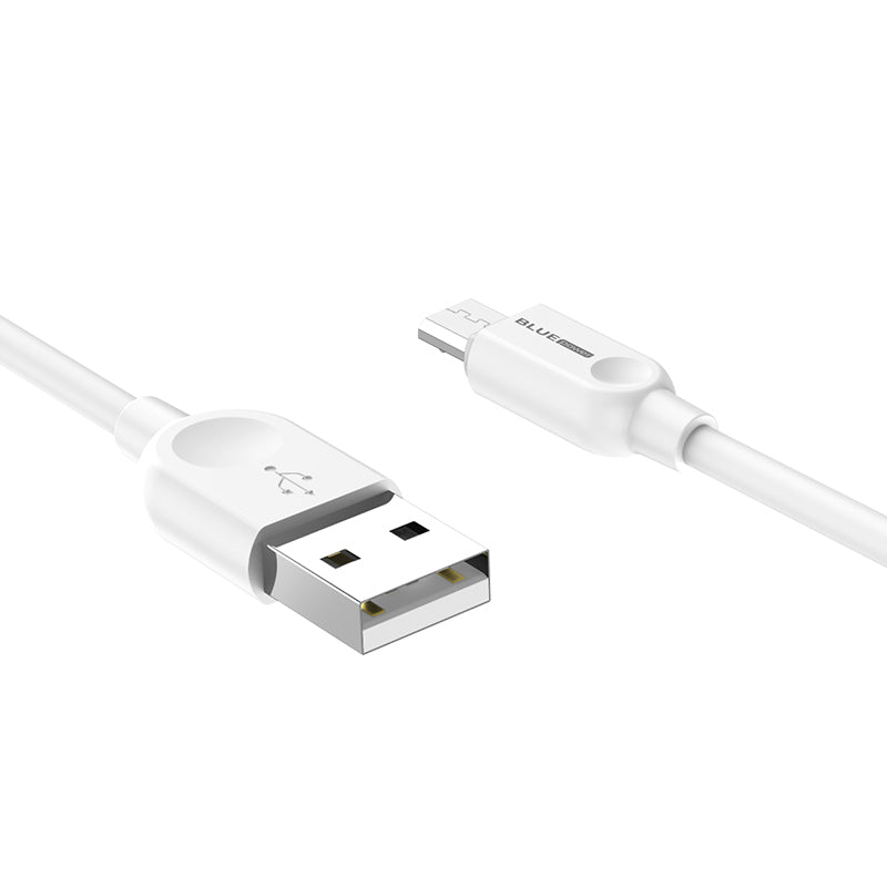 Cable de carga y datos USB-A a microUSB BLUE Power BM2BX14 LinkJet, 18 W, 2 m, blanco