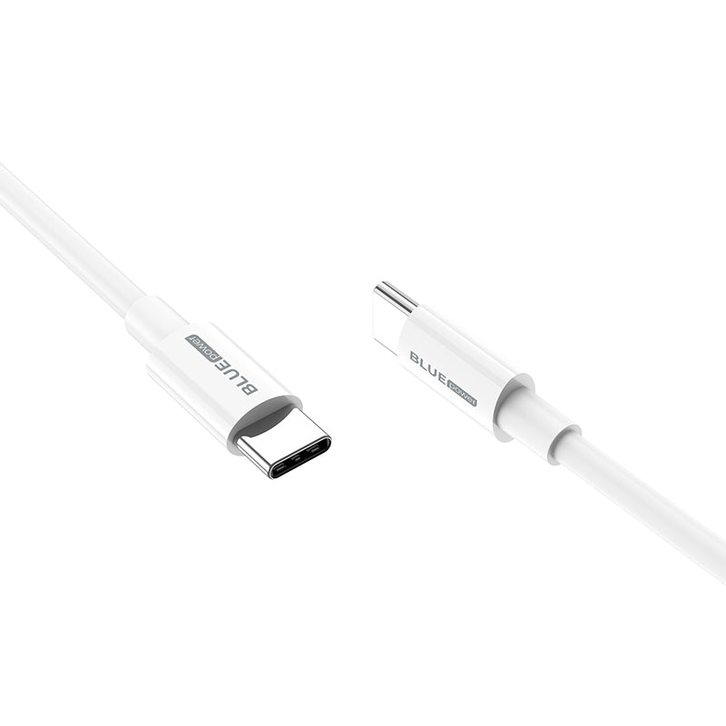 Cable de carga y datos USB-C - USB-C BLUE BLUE Power BBX44, 100W, 1m, Blanco