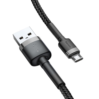 Cable de datos y carga USB-A - microUSB Baseus Cafule, 18W, 1m, Gris CAMKLF-BG1