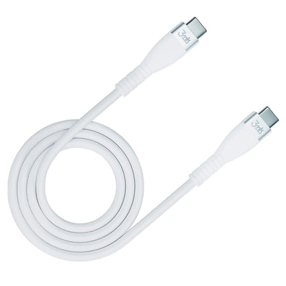Cable de Datos y Carga USB-C - USB-C 3MK Hyper Silicone, 60W, 1m, Blanco