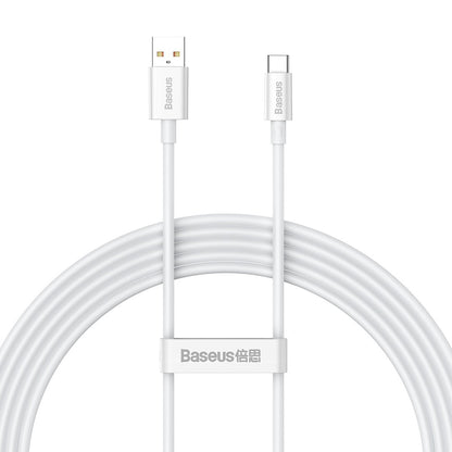 Cable de datos y carga USB-A - USB-C Baseus Superior Series, 100W, 2m, Blanco CAYS001402 