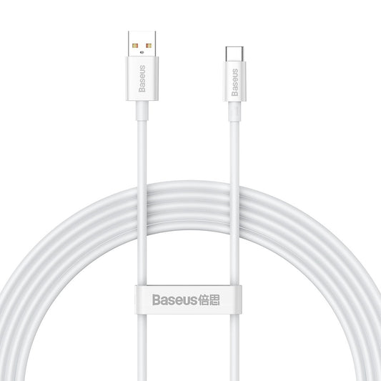 Cable de datos y carga USB-A - USB-C Baseus Superior Series, 100W, 2m, Blanco CAYS001402 