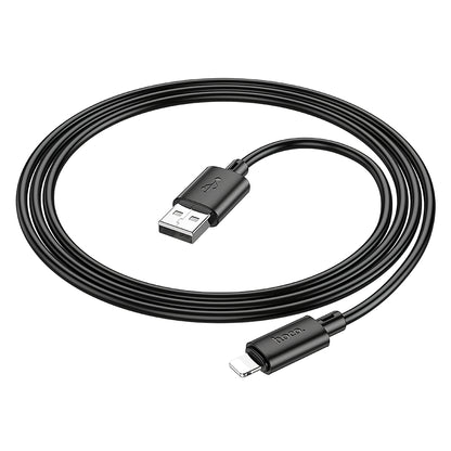 Cable de datos y carga USB-A - Lightning HOCO X88, 18W, 1m, Negro 