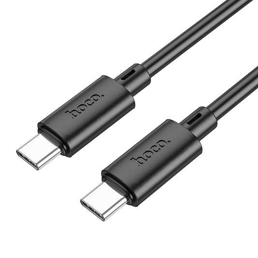 Cable de carga y datos USB-C - USB-C HOCO X88, 60W, 1m, Negro 