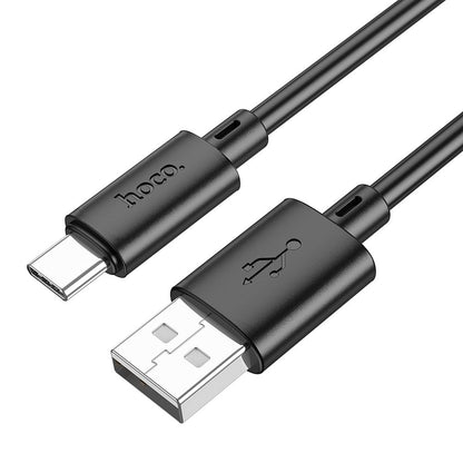 Cable de datos y carga USB-A - USB-C HOCO X88, 18W, 1m, Negro 