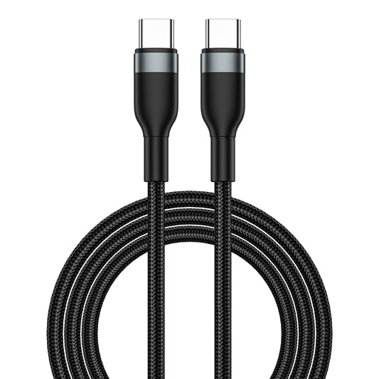 Cable de carga y datos USB-C - USB-C WiWu Wi-C017, 100W, 1,2m, Negro 