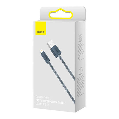 Cable de datos y carga USB-A - Lightning Baseus Dynamic Series, 18W, 1m, Gris 