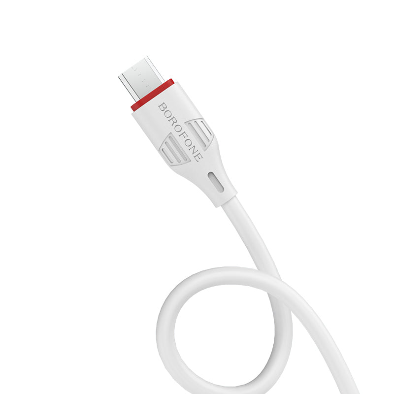 Cable de datos y carga USB-A - microUSB Borofone Enjoy BX17, 18W, 1m, Blanco 