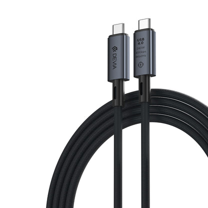 Cable de Datos y Carga USB-C - USB-C DEVIA EC641, 240W, 1m, Negro