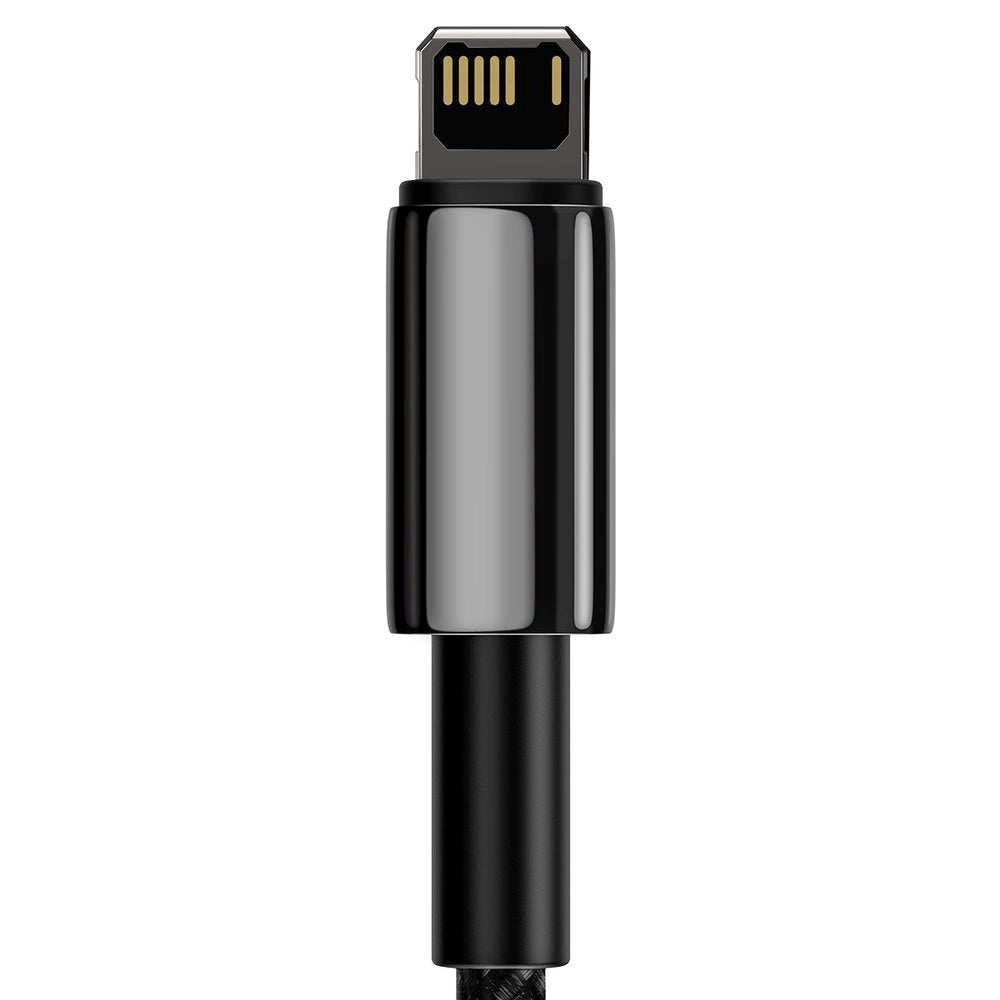 Cable de datos y carga USB-A - Lightning Baseus Tungsten Gold, 20W, 1m, Negro CALWJ-01 