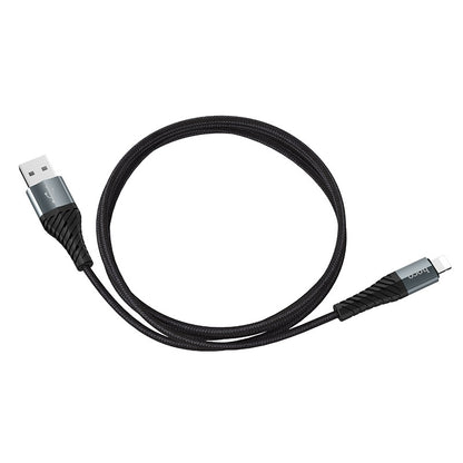 Cable de datos y carga USB-A - Lightning HOCO X38 Cool, 18W, 1m, Negro 