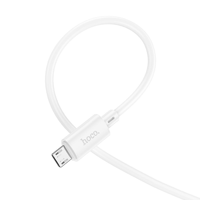 HOCO X88 Cable de carga y datos USB-A - microUSB, 18 W, 1 m, blanco 