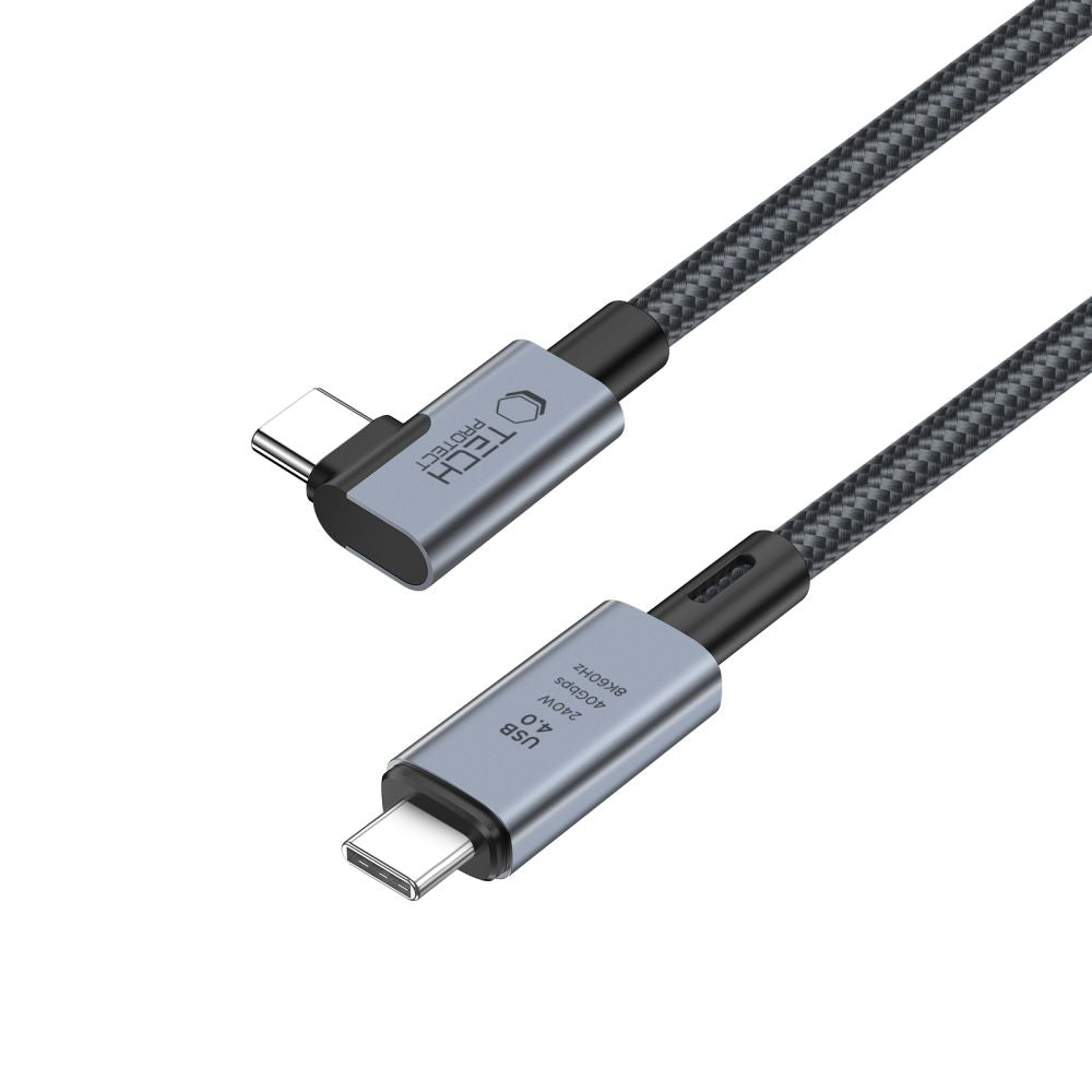 Cable de carga y datos USB-C - USB-C Tech-Protect Ultraboost Max L, 240 W, 1,5 m, gris 