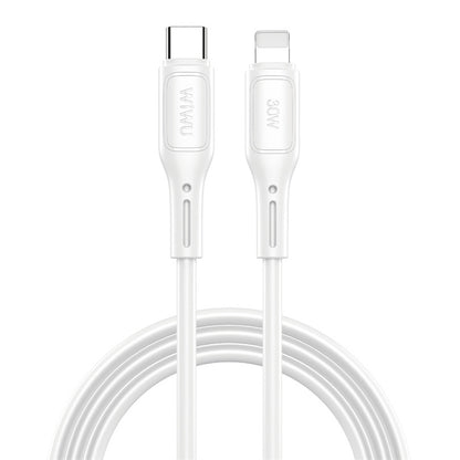 Cable de carga y datos USB-C - Lightning WiWu Wi-C043E Starlink, 30W, 1m, Blanco 