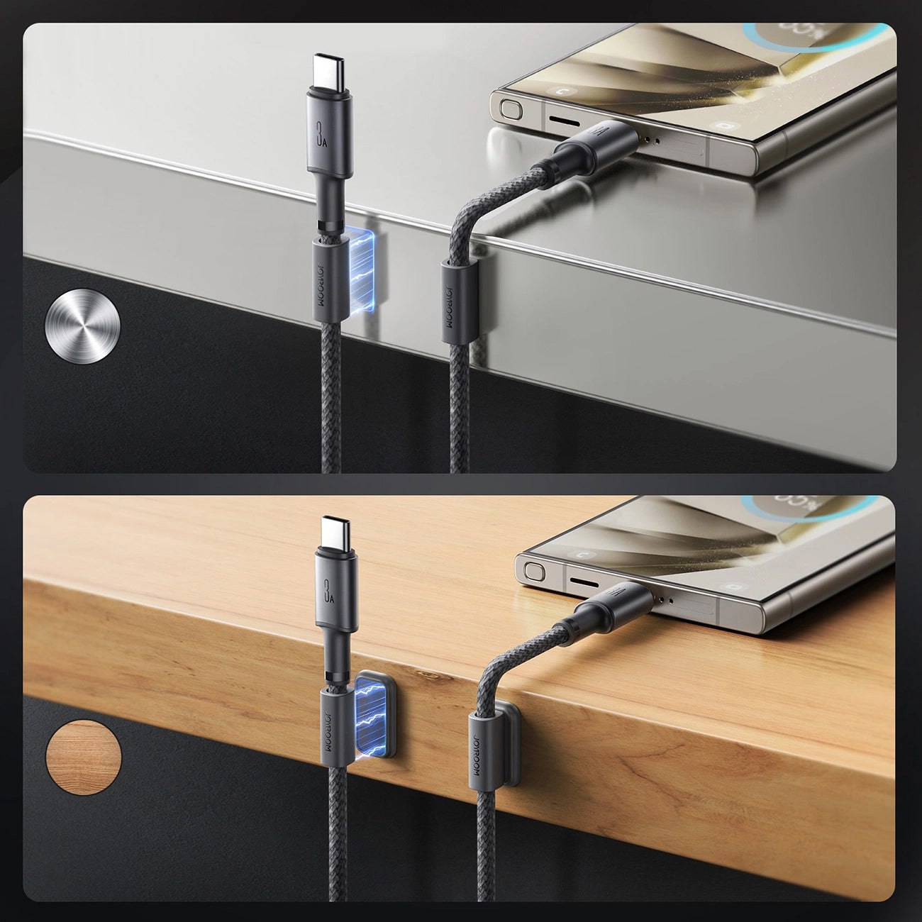 Cable de Datos y Carga USB-A - USB-C Joyroom S-A50, 60W, 1.2m, Gris
