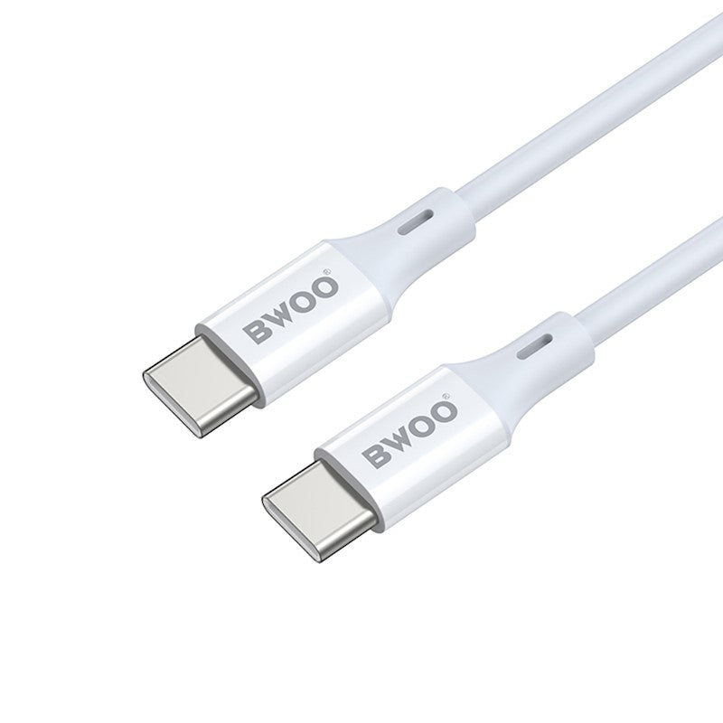 USB-C Data and Charging Cable - USB-C BWOO X282, 60W, 1m, White