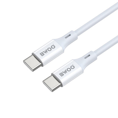 USB-C Data and Charging Cable - USB-C BWOO X282, 60W, 1m, White