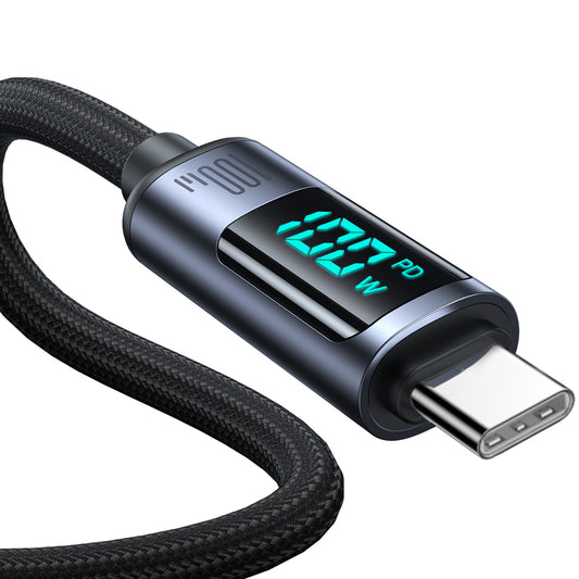 Cable de Datos y Carga USB-C - USB-C Joyroom S-A16 Prism Display, 100W, 1.2m, Negro