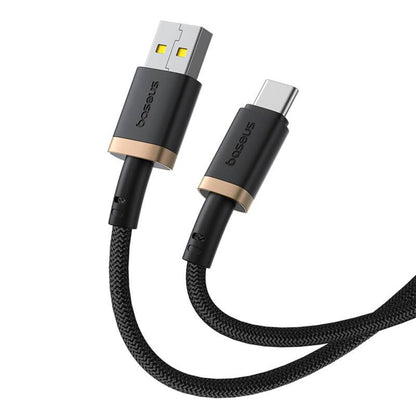 Cable de Datos y Carga USB-A - USB-C Baseus Dura Series, 60W, 2m, Dorado P10377802U01-02