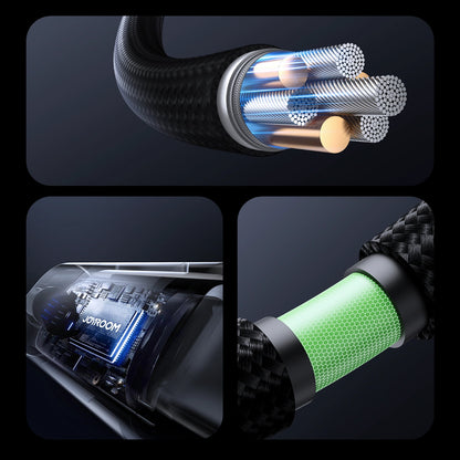 Cable de Datos y Carga USB-A - USB-C Joyroom S-A16 Pro Prism Display, 66W, 1.2m, Negro