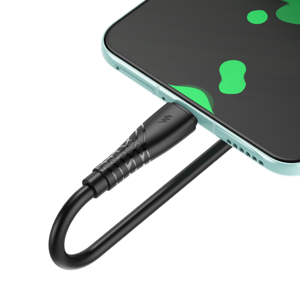 Cable de Datos y Carga USB-A - USB-C BWOO BO-X318C, 27W, 1m, Negro