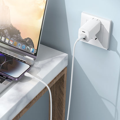 Cable de Datos y Carga USB-A - Lightning Borofone BX121 Energy, 18W, 1m, Blanco