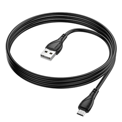 Cable de Datos y Carga USB-A - microUSB Borofone BX121 Energy, 18W, 1m, Negro