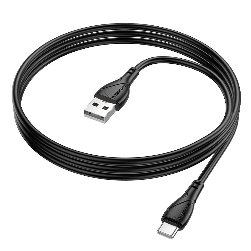 Cable de Datos y Carga USB-A - USB-C Borofone BX121 Energy, 18W, 1m, Negro