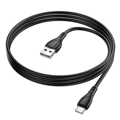 Cable de Datos y Carga USB-A - USB-C Borofone BX121 Energy, 18W, 1m, Negro
