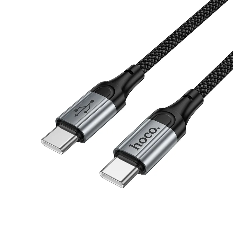 Cable de Datos y Carga USB-C - USB-C HOCO X121, 60W, 1.5m, Negro
