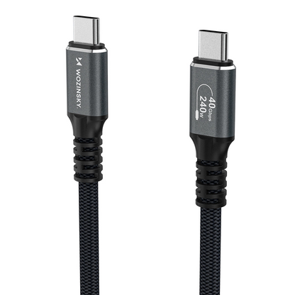 Cable de Datos y Carga USB-C - USB-C WZK WPS-UY42S, 240W, 2m, Negro