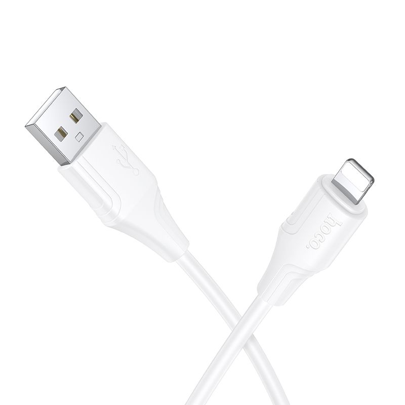 Cable de Datos y Carga USB-A - Lightning HOCO X124, 18W, 1m, Blanco