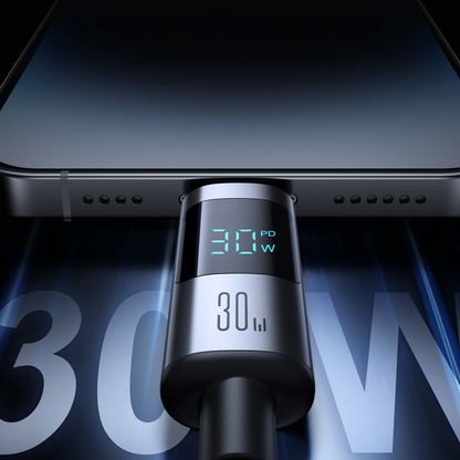 USB-C to Lightning Data and Charging Cable Joyroom S-A16 Pro Prism Display, 30W, 1.2m, Black