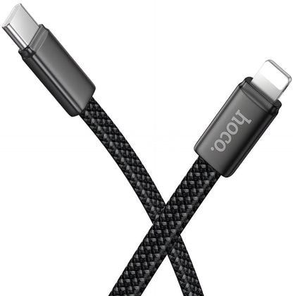 Cable de Datos y Carga USB-C - Lightning HOCO X125, 30W, 1m, Negro