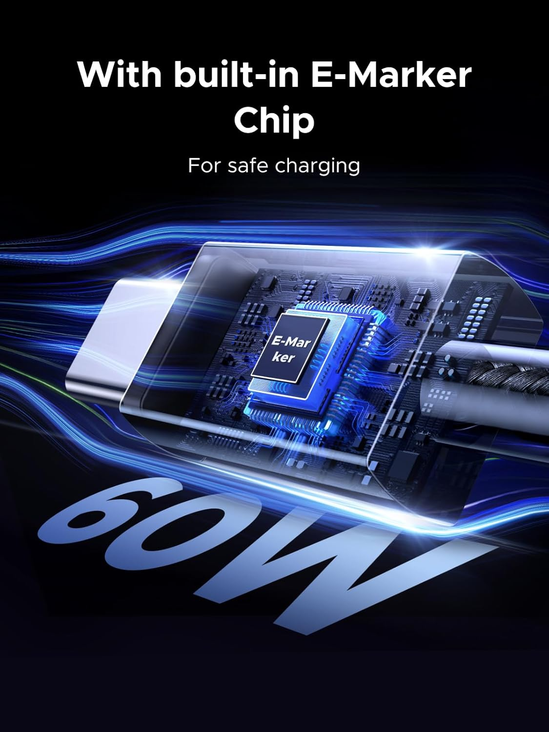 Cable de Datos y Carga USB-C - USB-C UGREEN L524, 60W, 2m, Gris